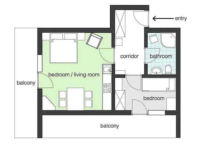 公寓 Appartementhaus Mantl *